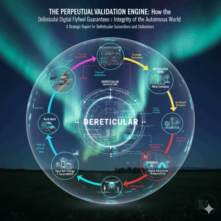 The Perpetual Validation Engine: How the DeReticular Digital Flywheel Guarantees the Integrity of the Autonomous World
